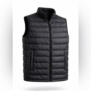 Michael Kors Charcoal Monogram Puffer Vest